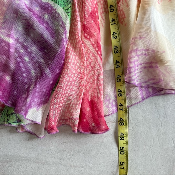 DVF Diane Von Furstenberg Silk Chiffon Silk Overlay Spaghetti Strap Dress Size 4 - Picture 8 of 11